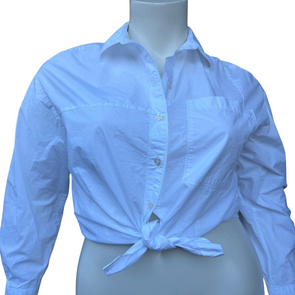 White Button Down Shirt Relaxed Fit Minimalist Clean Girl Office Siren‎ Basic XL